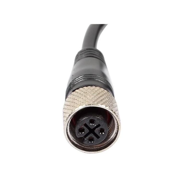 M12 4-Pin Connector PVC Sensor Cable, A Code Straight Male