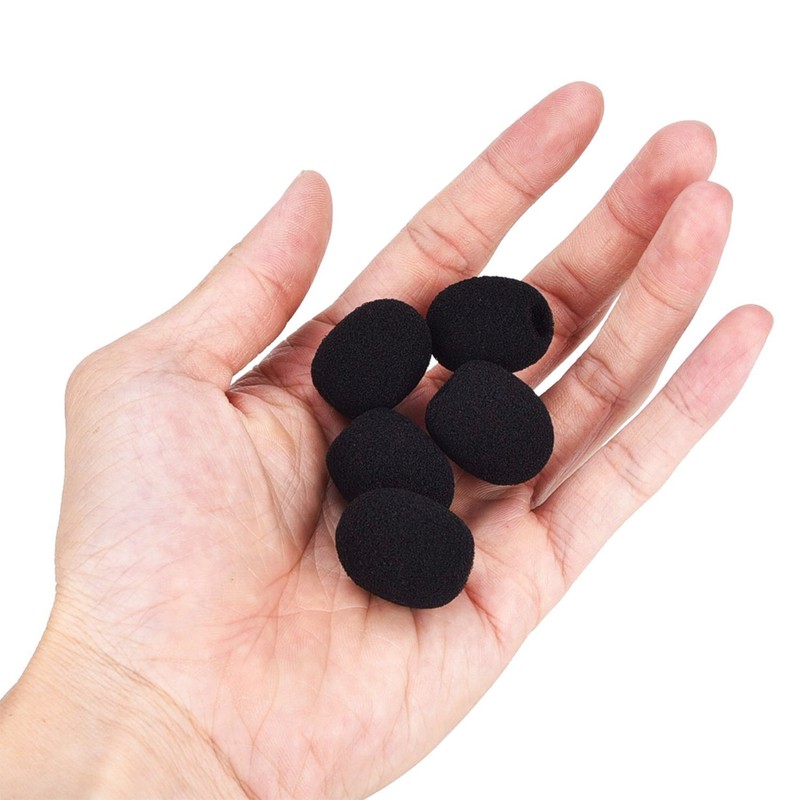 Lapel Headset Microphone Windscreens, Foam Microphone Covers, Mini Size, 15