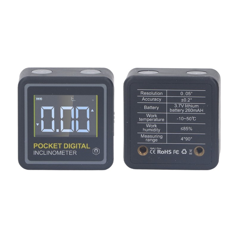 Pocket Digital Inclinometer Protractor Magnetic Angle Finder Measuring Tool for