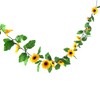 Fun Express 6 Ft. 7" Yellow Sunflower with Green Leaves