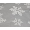 Christmas Table Cloth Silver Cloth With Snowflake Design 52" x