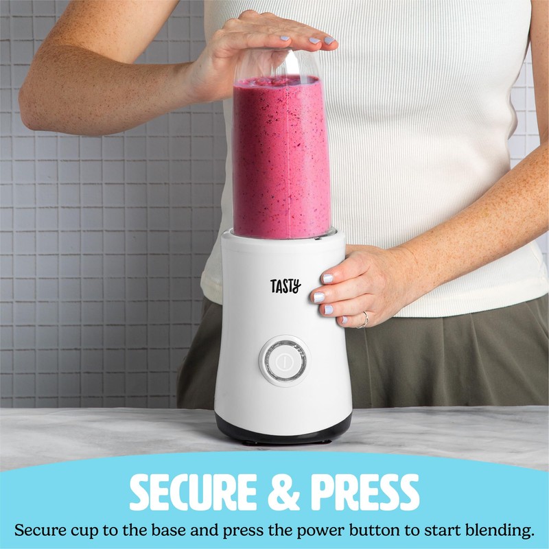 Tasty Personal Blender With Cups, 350W Powerful Blending Motor, 9-Piece