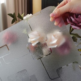 OstepDecor Geometric Table Protector 42 x 90 Inch 1.5mm Thick Plastic Table Cover Rectangle Dining Table Top Protector Tablecloth Protector PVC Table Pad Mat for Kitchen, Wooden Table & Hardwood Floor