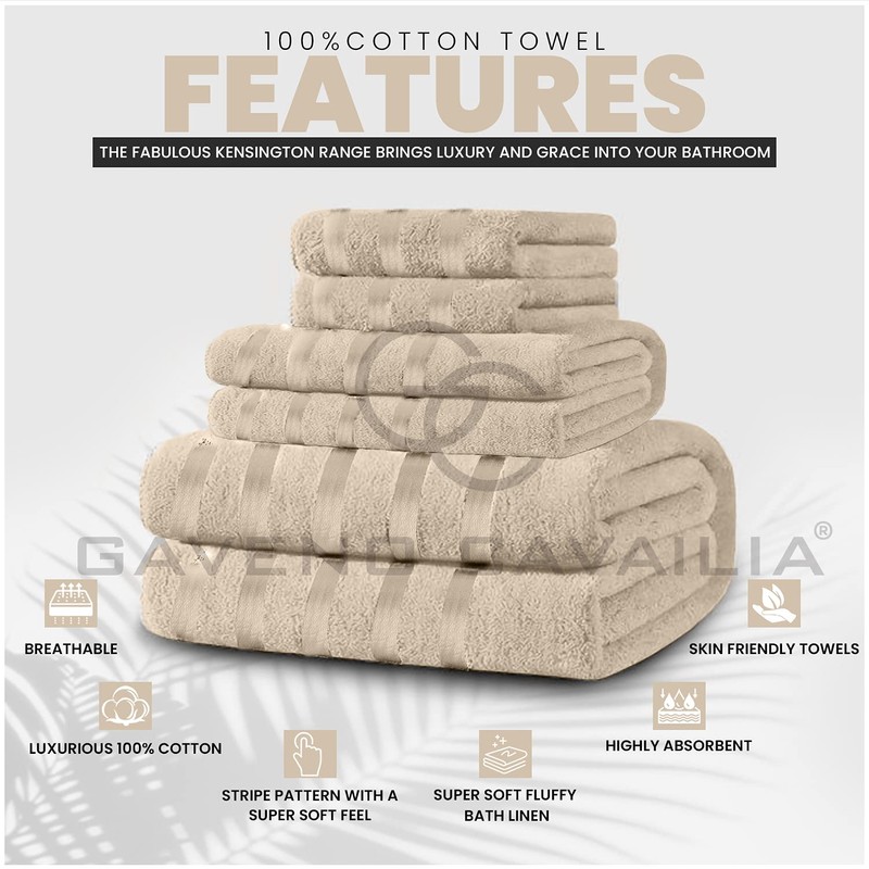 GC GAVENO CAVAILIA 500 GSM Bath Sheets Towels For Bathroom