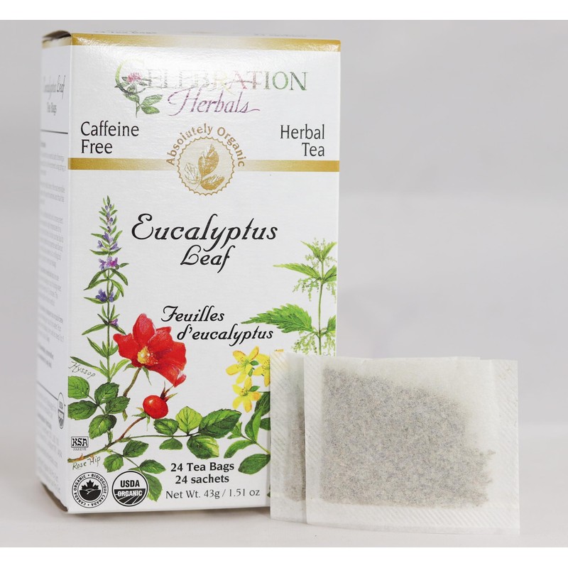 Celebration Herbals Organic Eucalyptus Leaf Tea Caffeine Free -- 24