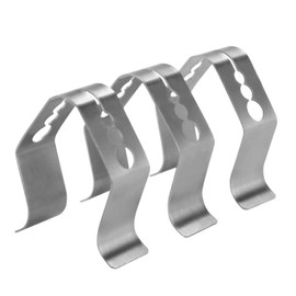 Totority 1set Stainless Steel Barbecue Probe Clips Adjustable Thermometer Holder for Grilling Compatible with Smokers Ovens and Instant Read Thermometers 3pcs