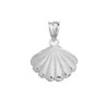 Elegant Sterling Silver Cockle Sea Shell Pendant