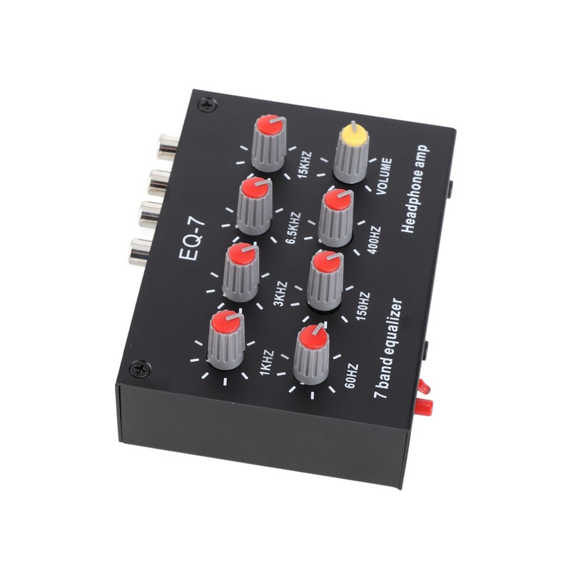 7 Band Sound Equalizer 12dB High Bass Adjustment Dual Channel