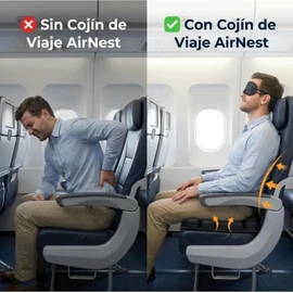 Airnest Cojín Inflable para Avión, Cojín Ergonómico 3D con Airbags para Cóccix Y Espalda, Soporte Portátil para Oficina, Coche, Silla De Ruedas Y Viajes Largos (Verde)