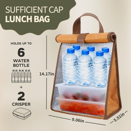 GALACTIC AURA Two Lunch Bags Set, Large Capacity Lunch Bag For Women/Men, Water Resistant Insulated Lunch Bags, Easy to Carry Reusable Lunch Boxes For Work, Office, Picnic, Travel