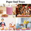 Incisite 200 Pcs Paper Food Trays, 2 Lb, Pink