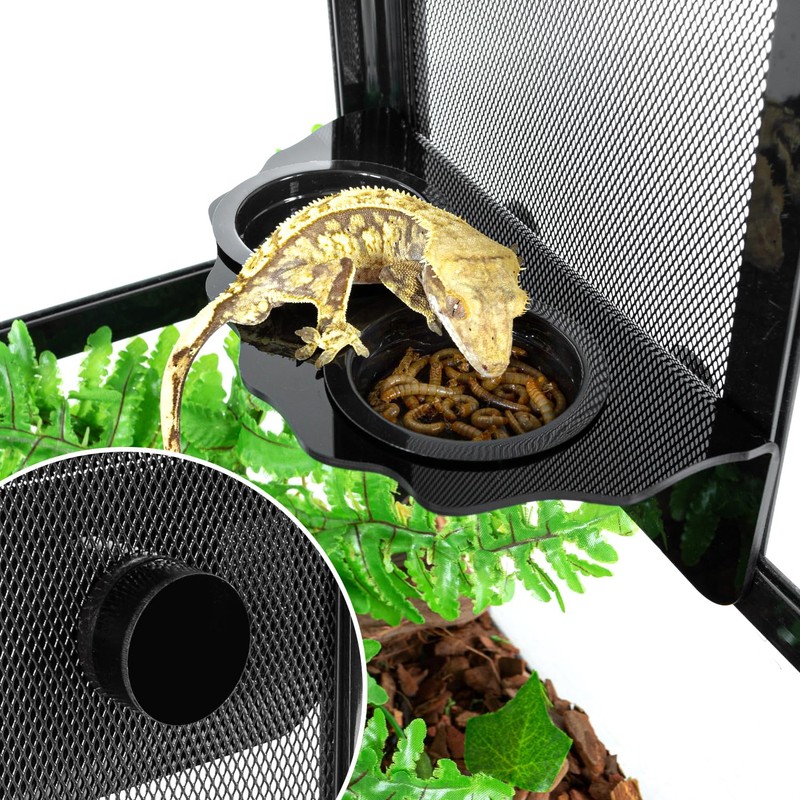 REPTI ZOO Magnetic Gecko Feeding Ledge, Acrylic Aboreal Feeding Ledge