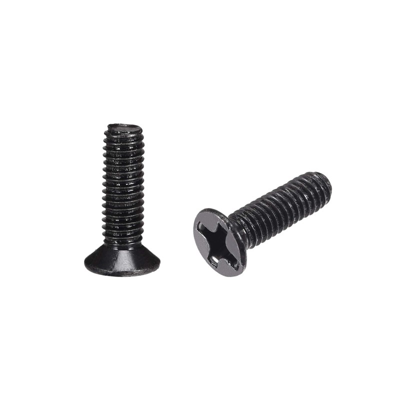 sourcing map M3 x 10mm Phillips Screw Fastener Black for