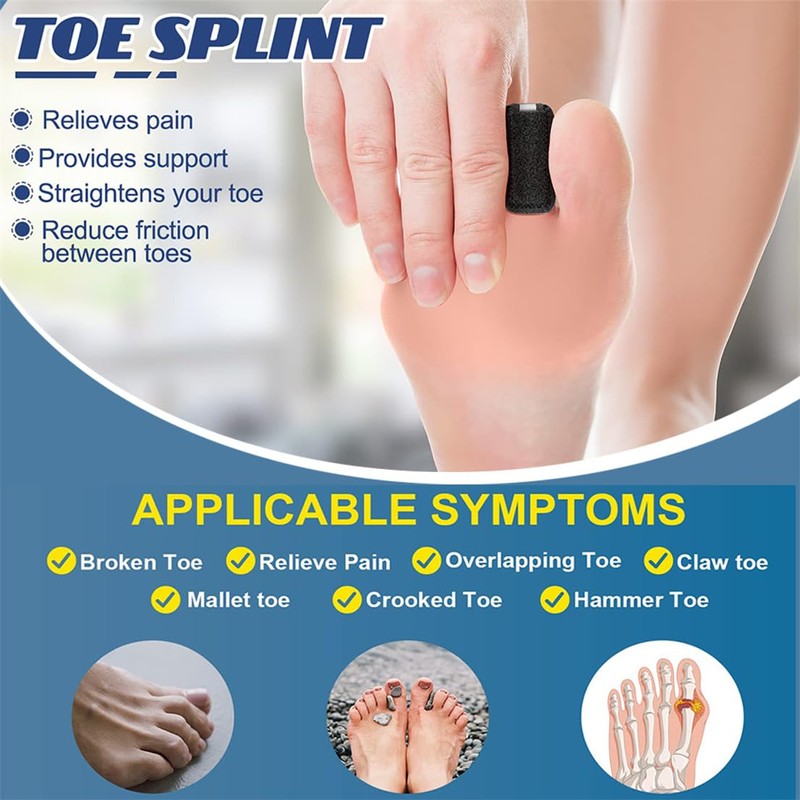 Toe Splints for Straightening Toes Straightener Adjustable Toe Corrector Brace