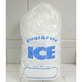 8 LB ICE BAGS with DRAWSTRING 100 COUNT
