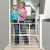 Toddleroo by North States 50" Wide Extra Wide Wire Mesh Baby Gate: Installs in Extra Wide Opening in Seconds Without damaging Wall. Pressure Mount. Fits 29.5"-50" Wide (32" Tall, Sustainable Hardwood)
