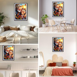 DAERLE 5D DIY Diamond Painting Kit Warm Elderly Couple, Full Diamond Embroidery for Adults and Beginners, Sweet Couple Diamond Picture Art for Home Wall Decor 30X40cm