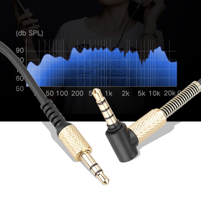 3.5mm Headset Cable Headphones Mic Cable Headset Microphone Cable for