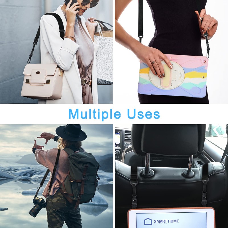 rantice Adjustable removable shoulder straps for Tablet Case (Black)