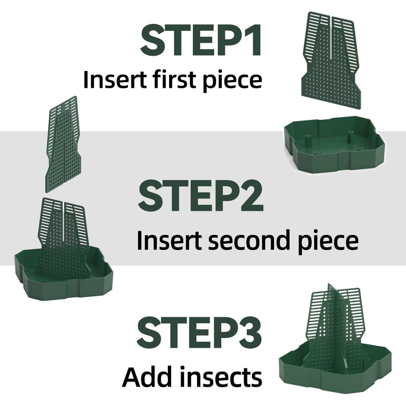 Chameleon Feeder Bearded Dragon Feeder for Mounted Insect with Rope