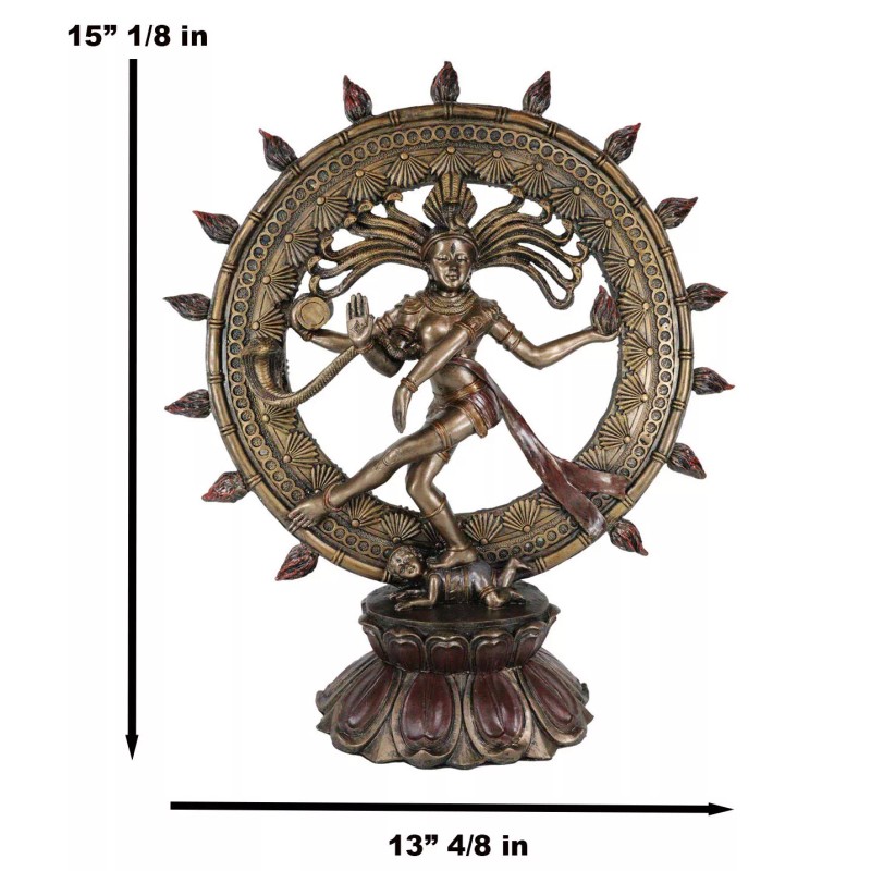 Large Hindu Deity Shiva Nataraja Statue 15.75" Height Figurine