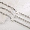 DuoDiner X Letter Necklace Initial Cuban Link Chain for Men