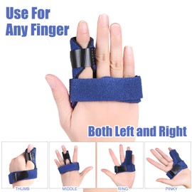 Katslyn 2PCS Pinky Finger Splints,Adjustable Finger Support,for Comfortable,Breathable,Fixed Injured Broken Hand