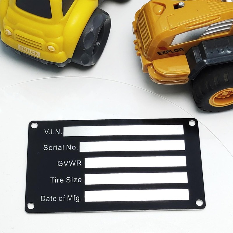 Blank Aluminum ID Plates, Metal Identification Plate, Serial Number Tag,