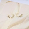 Dervivea Boho Sunshine Hoop Earrings Gold Sun Earrings Minimalist Spike