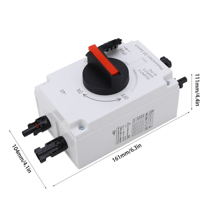 PV Solar Disconnect Switch 32A 4P IP66 Waterproof Photovoltaic Isolator