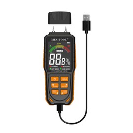 Wood Moisture Meter with LCD Display - Precise Moisture Detector for Wood, Firewood, Masonry & Building Materials - Compact & Ergonomic