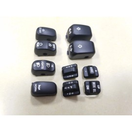 Unbranded Black Radio Cruise Control Switch Housing Caps For Harley Road Street Glide FLHX