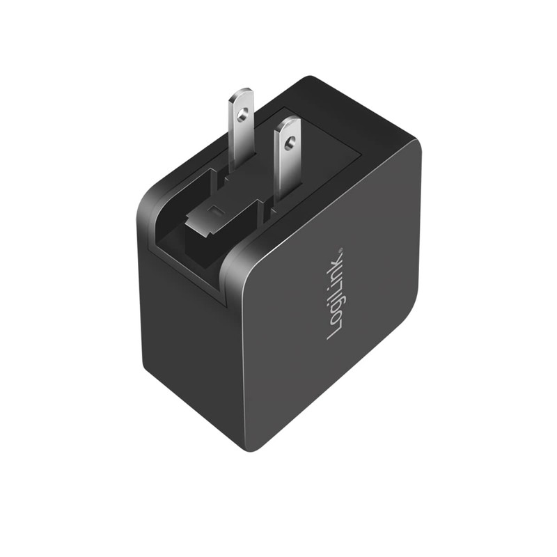 LogiLink GaN (Gallium Nitride) USB Fast Charge Travel Adapter 65W
