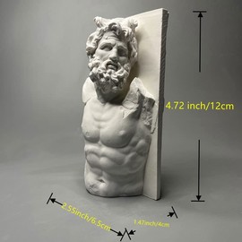 EASCHEER - Escultura de estatua griega de busto de 4.72 pulgadas, decoración del hogar, esculturas y estatuas de resina laocoon, decoración de estatuilla de mitología griega