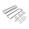 Refrigerator Hanging Shelf Nail Free with Hooks Black Refrigerator Spice