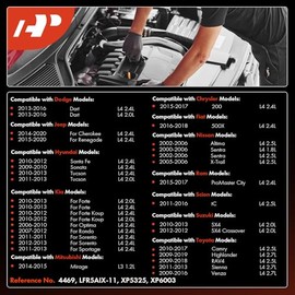 A-Premium 4469 4 PZAS Bujías de Iridio Platino Compatible con Nissan Sentra, Altima & Infiniti G35 & Dodge Dart & Hyundai Sonata & Jeep Cherokee & Kia