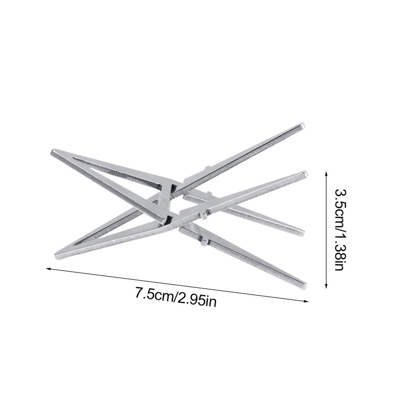 Foldable Alcohol Stove Pot Stand,Stainless Steel Crossing Pot Holder,Camping Kettle