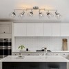 WILON Track Lighting Fixtures, 6-Light Brushed Nickel Flush Mount Track