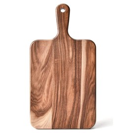 DIFEIUKI Wooden Cutting Board, Bread Stand, with Handle, Pizza Board, Square Cutting Board, Lightweight, Durable, Corrosion Resistant, Natural, Lunch Plate, Stylish, Sushi Table, Scandinavian
