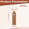 sourcing map 20 Pcs PU Leather Keychain Blanks Bulk Laser
