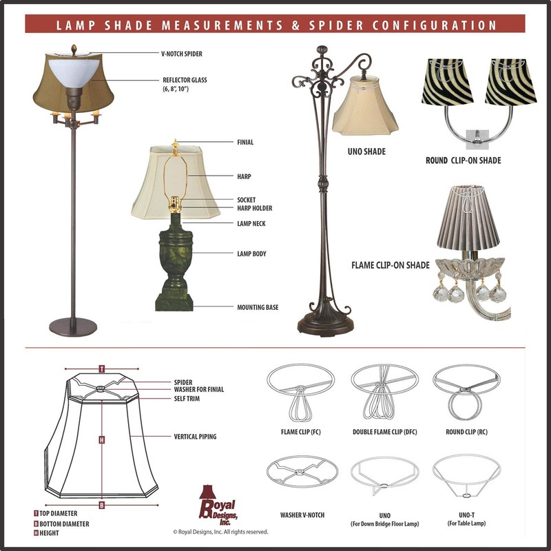 Royal Designs, Inc. Rectangle Cut Corner Hardback Lamp Shade, HB-810-12BLK/GL,