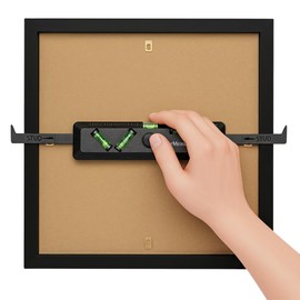 NeverMeasure 19 Inch Picture Hanging Tool with Level | Hang Pictures, Shelves, Collages and More | Picture Hanger Tool with Auto-Centering Arms