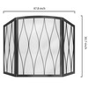 Kingson Childproof Fireplace Screen 3- Panel Modern Handcrafted Wrought Iron