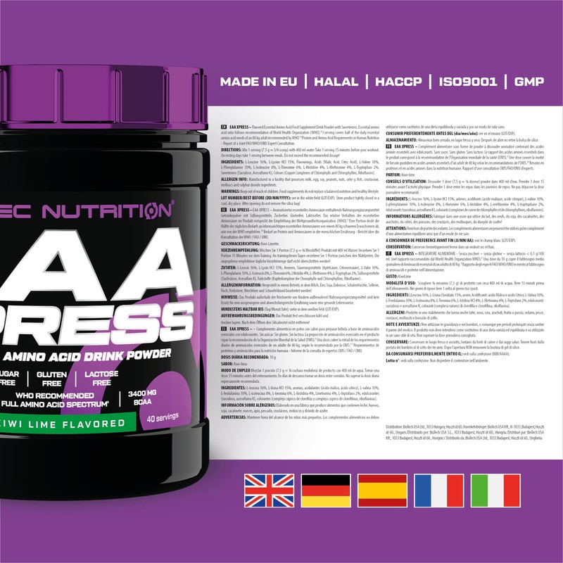 Scitec Nutrition EAA Xpress Flavored Essential Amino Acid Supplement Beverage