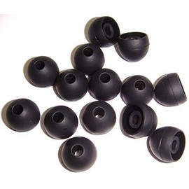 Xcessor 7 Paar (Satz Mit 14 Stück) Gummi Silikon Ohrpolster Ohrstöpsel Für In-Ear Ohrhörer. Größe: L (Groß). Schwarz