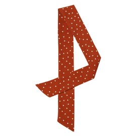 Allegra K 50s Skinny Silky Scarf Polka Dots Waistband Long Narrow Neckscarf Bag Handle Accessory S Caramel Small Dot