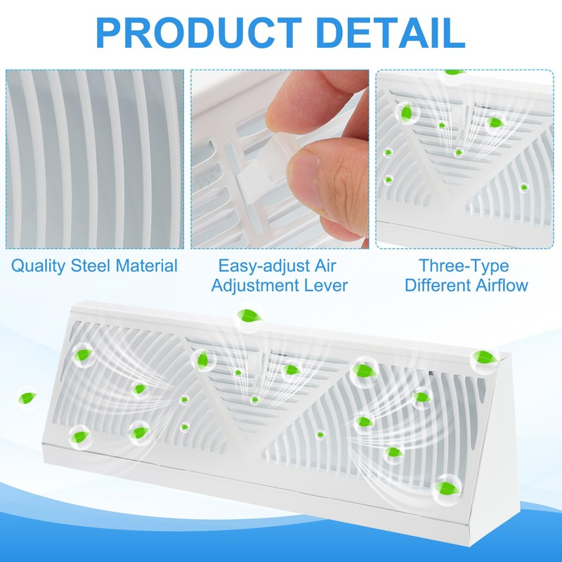 PATIKIL Baseboard Register Vent, 18 Inch Duct Opening Size Vent