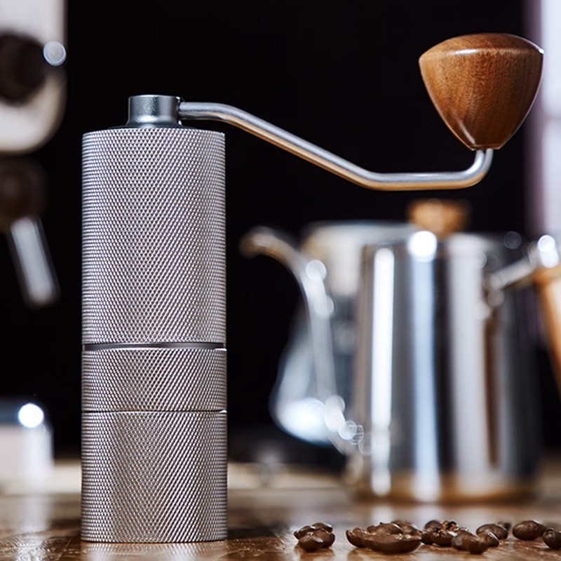 Manual Coffee Bean Grinder 12 Coarseness Settings CNC Stainless Steel