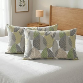 HCORA Standard Pillow Cases Set of 2, Ultra Soft Double Brushed Microfiber Pillowcases with Zipper, Shrinkage and Fade Resistant, 20"x26"