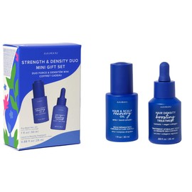 AAVRANI AAVRANI Mini Strengthening Hair Oil & Hair Growth Scalp Serum Gift Set - With Turmeric & Rosemary for Fuller Hair - Vegan, Travel Size